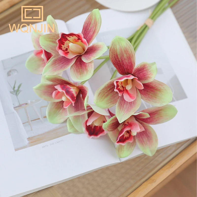 bouquet fleurs artificielles orchidées rose blanc moderne décoration intérieure mariage anniversaire chambre