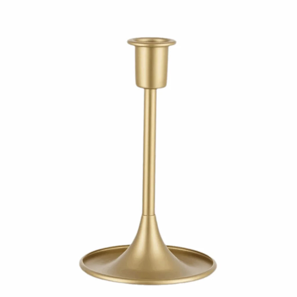 bougeoir moderne doré lisse base plate intérieur maison