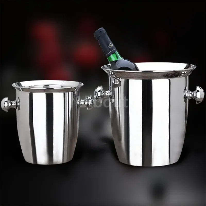 cuve vin acier inoxydable poignées vin whisky champagne seau glace