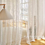 rideau tulle dentelle blanche romantique vintage shabby chic fenêtre chambre salon