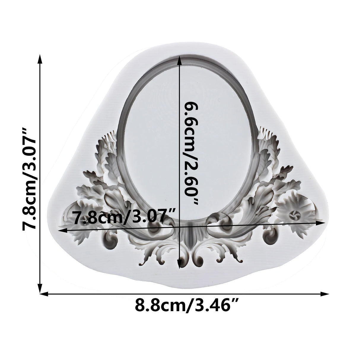 Support bijoux silicone ornements floraux classique décoration gâteau cupcake artisanal blanc respectueux environnement
