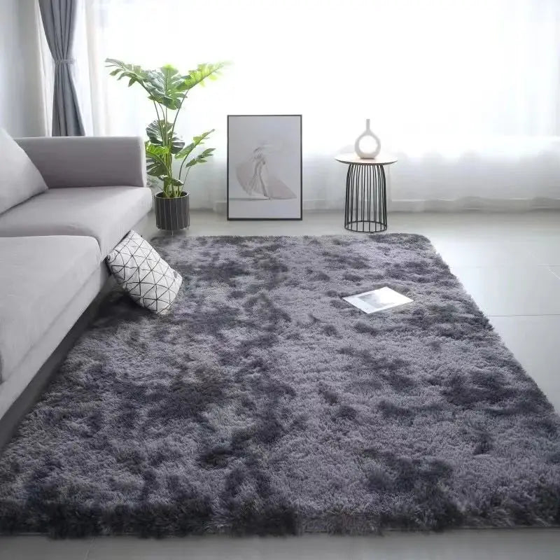 tapis polyester moderne multicolore bleu clair gris doux non glissant lavable main machine extérieur