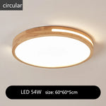 plafonnier moderne bois blanc lampe led ceiling touch switch minimaliste translucent