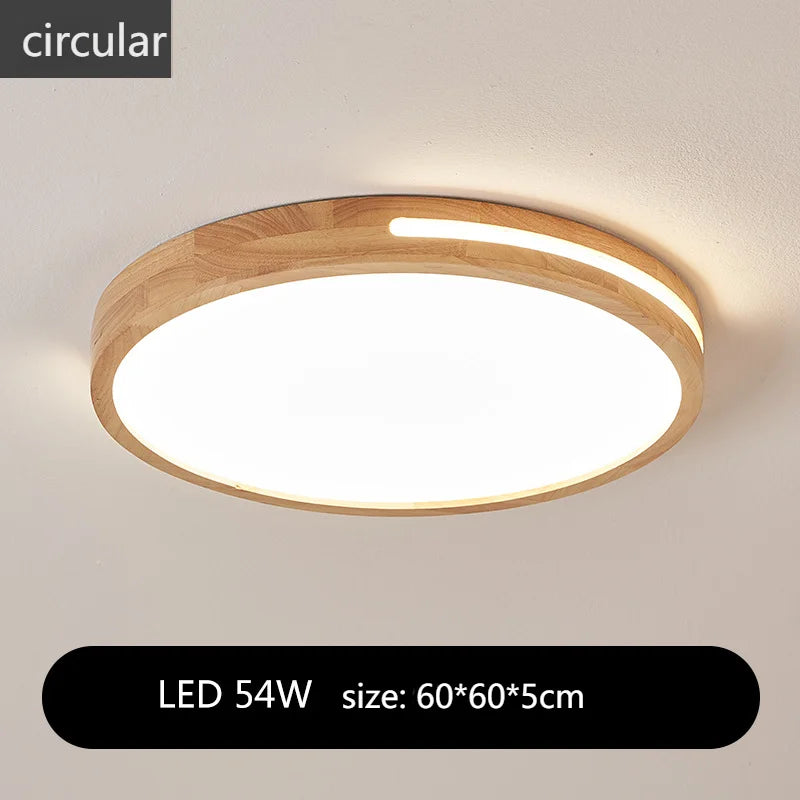 plafonnier moderne bois blanc lampe led ceiling touch switch minimaliste translucent