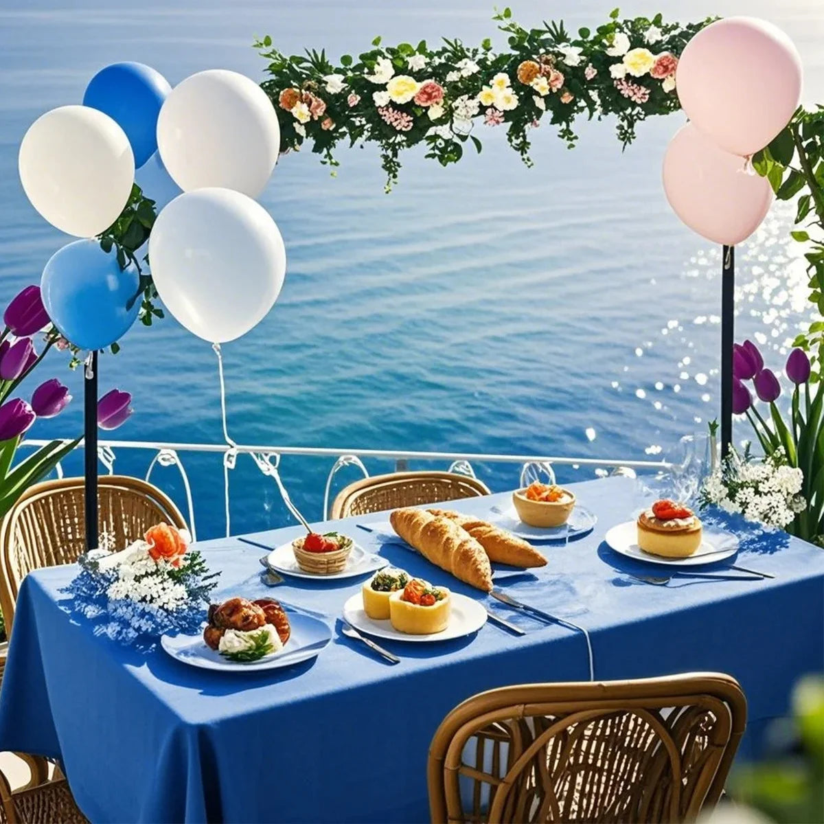 nappe table jetable rose bleu blanc moderne opacité événements printemps été mariage anniversaireécole