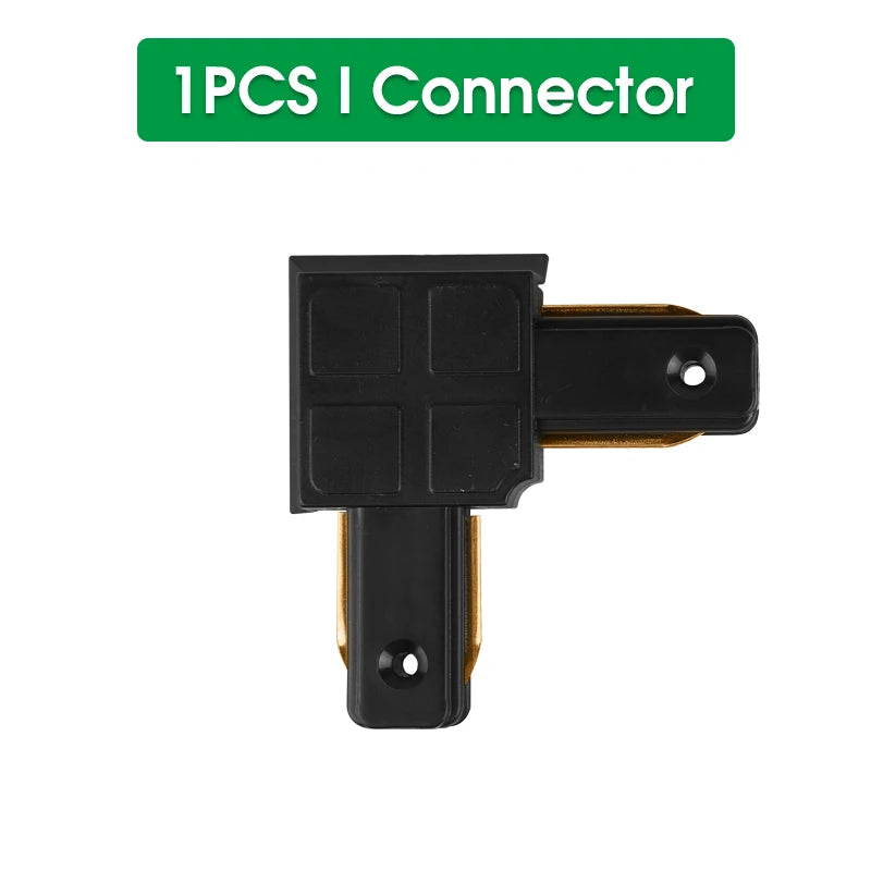 rails lumière led moderne noirs 1m 05m connecteurs droit boîte
