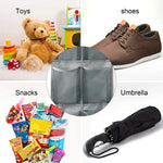 organisateur suspendu multi poches utilitaire gris noir maille semi transparent métalliques rangement chambre