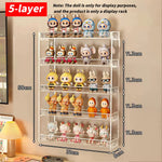 présentoir mural multifonctionnel clips fixation mur transparent figurines animées divers articles rangement couleurs modernes