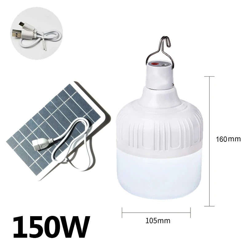 lampe led rechargeable blanc moderne ip66 usb solar panel camping nuit sécurité eye protection
