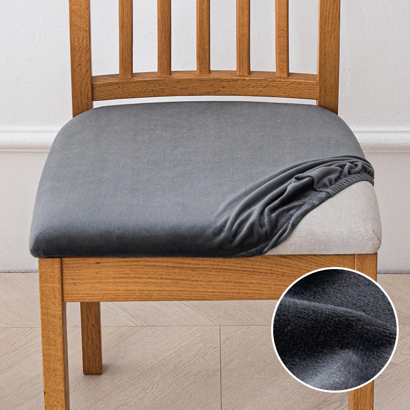 housse chaise extensible velours uni fauteuil cuisine salon moderne lavable