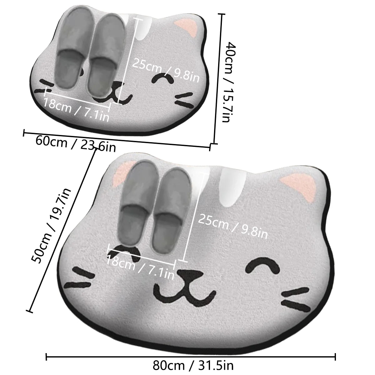tapis sol doux animé gris blanc rose marron visage chien chat motifs floraux