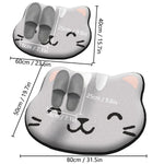 tapis sol doux animé gris blanc rose marron visage chien chat motifs floraux
