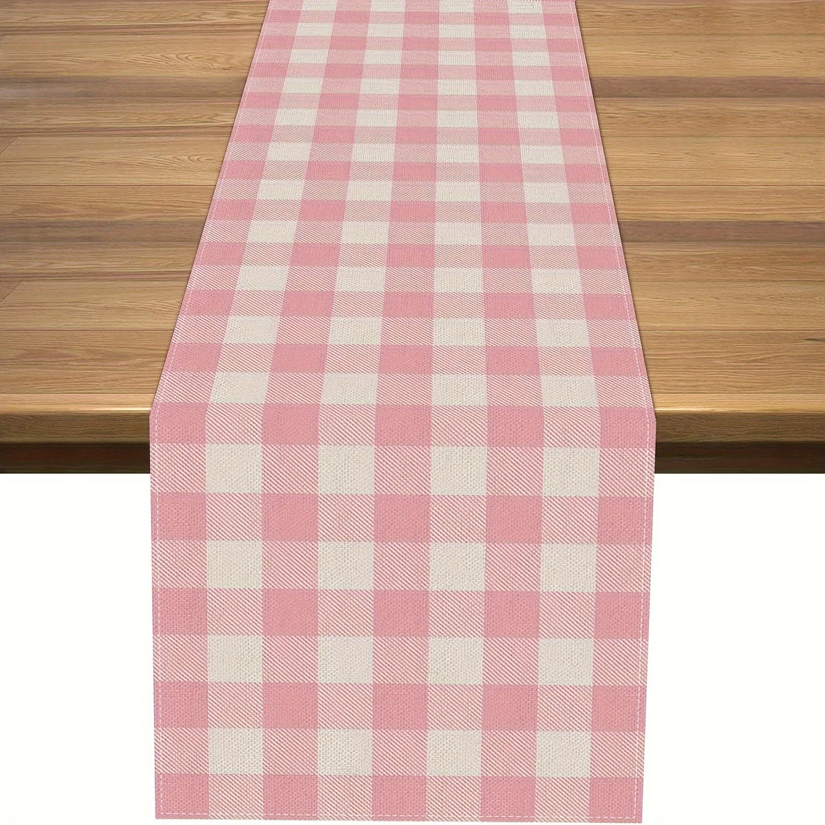 nappe carreaux rose blanche décoration intérieure rustique anti dérapante facile entretenir