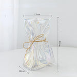 vase verre transparent moderne ruban jute pot fleur terrarium décoration table hydroponique artisanat