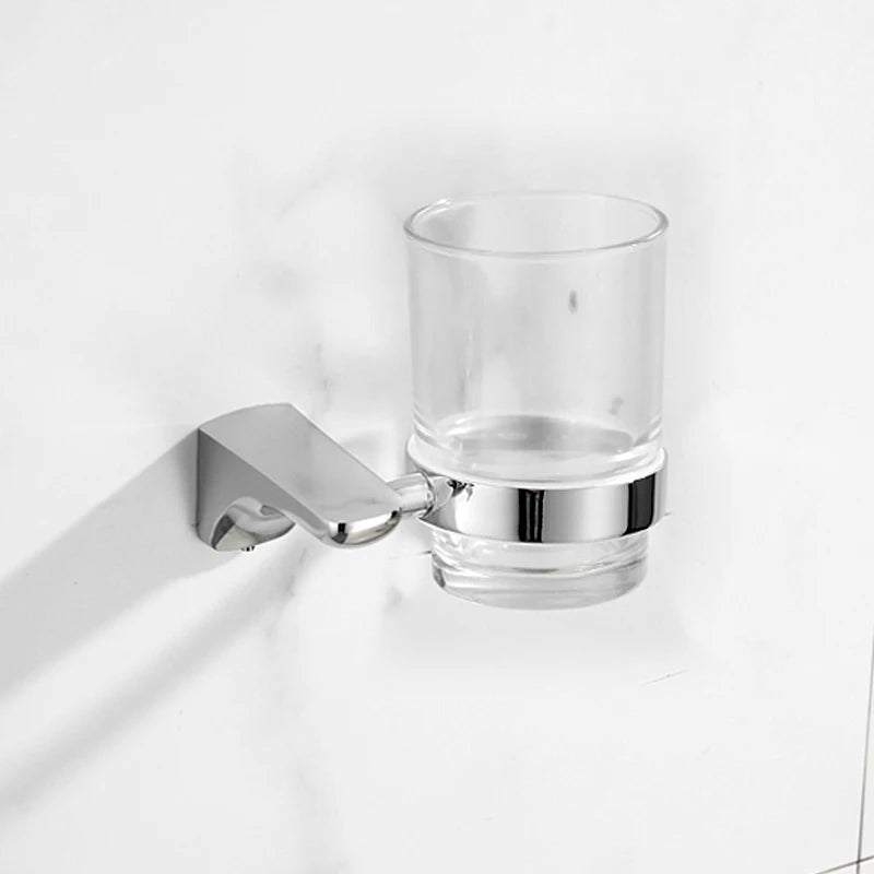 accessoires salle bain chrome porte serviettes double porte savon papier toilette brosse wc moderne