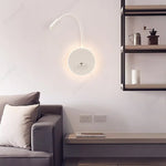 lampe murale flexible moderne noir blanc éclairage cuisine salle manger prise électrique led.angle réglable