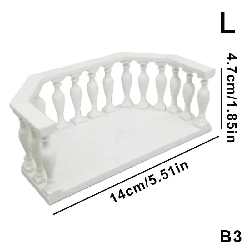 balustrade miniature noire cuivre classique décoration collection arrangement scène DIY