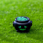 figurines halloween sorcière fantôme citrouille squelette résine noire blanche verte Jaune