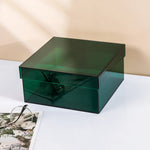 boîtes rangement transparentes réutilisables moderne vert bleu orange violet respectueux environnement pliables cosmétiques objets