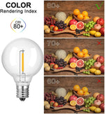 ampoule led filament doré transparente e12 1w 249 lumens 360° classique 11 50v 2000h