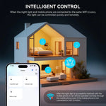 lampe chevet intelligente gradient coloré blanc rose jaune bleu moderne app contrôle