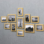 cadres photo moderne ensemble noir jaune bleu gris texturé opaques protections salon decoration