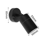 projecteur led mural extérieur noir argenté ip65 moderne surface monté verre trempé