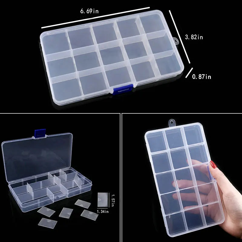 boîtes rangement bijoux transparentes modernes compartiments réglables épingles petites pierres