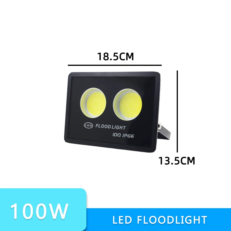 projecteur led extérieur ip66 noir jaune moderne clips fixation 100w 200w 300w 400w 500w