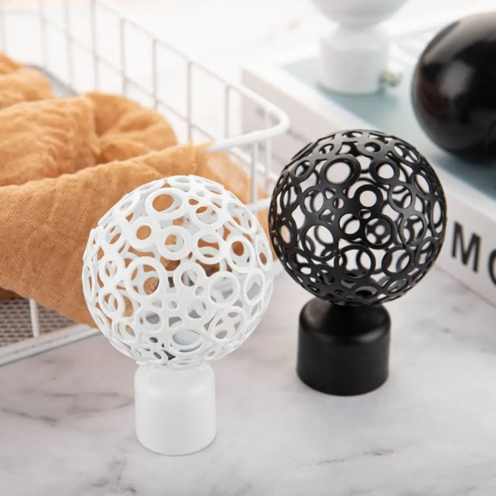 boules rideau moderne perforées noir blanc accessoires voilures fixations différentes tailles inclusées