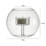 décoration moderne transparente support bougie adhésif mariage table dîner simple