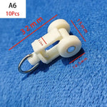 rouleaux rideaux blancs anneaux métalliques modernes quincailleries fixations poulies tringles curseurs roues mat inoxydables