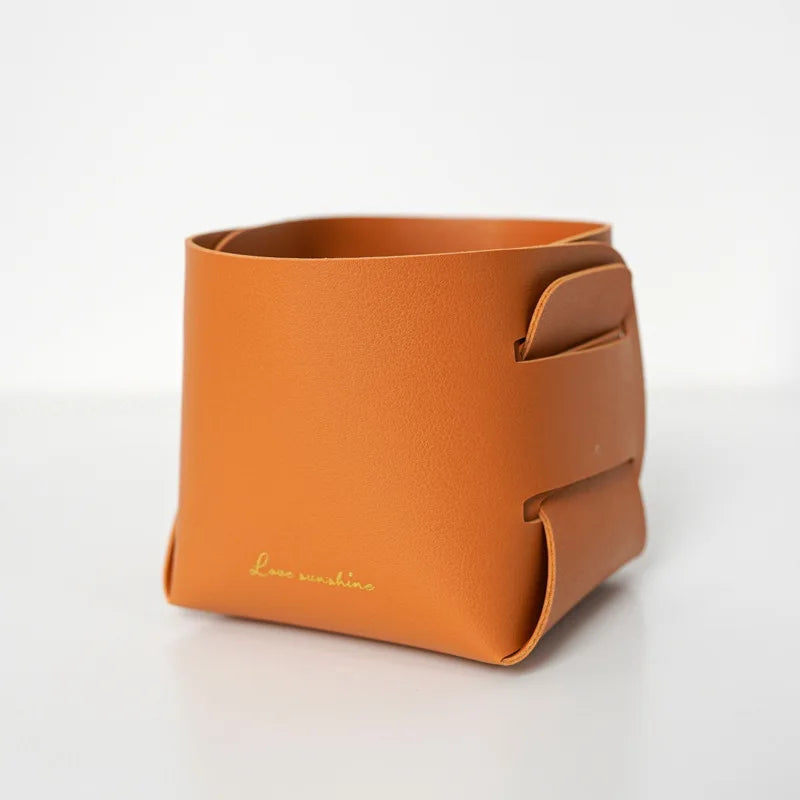 sac main simili cuir orange vert jaune moderne pliable poignées plantes sèches capacité charge
