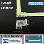 ruban led cob 2pin blanc jaune transparent clips 5mm 8mm 10mm moderne fonctionnel
