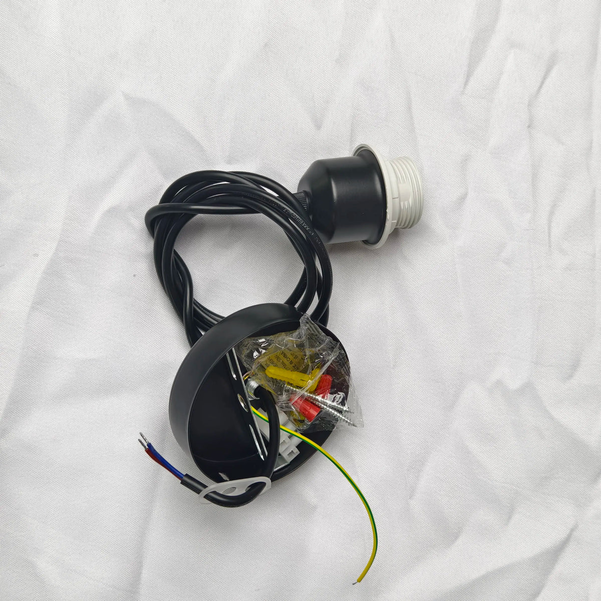lampe suspendue industrielle vintage e27 cordon blanc noir doré 15m 3m 45m