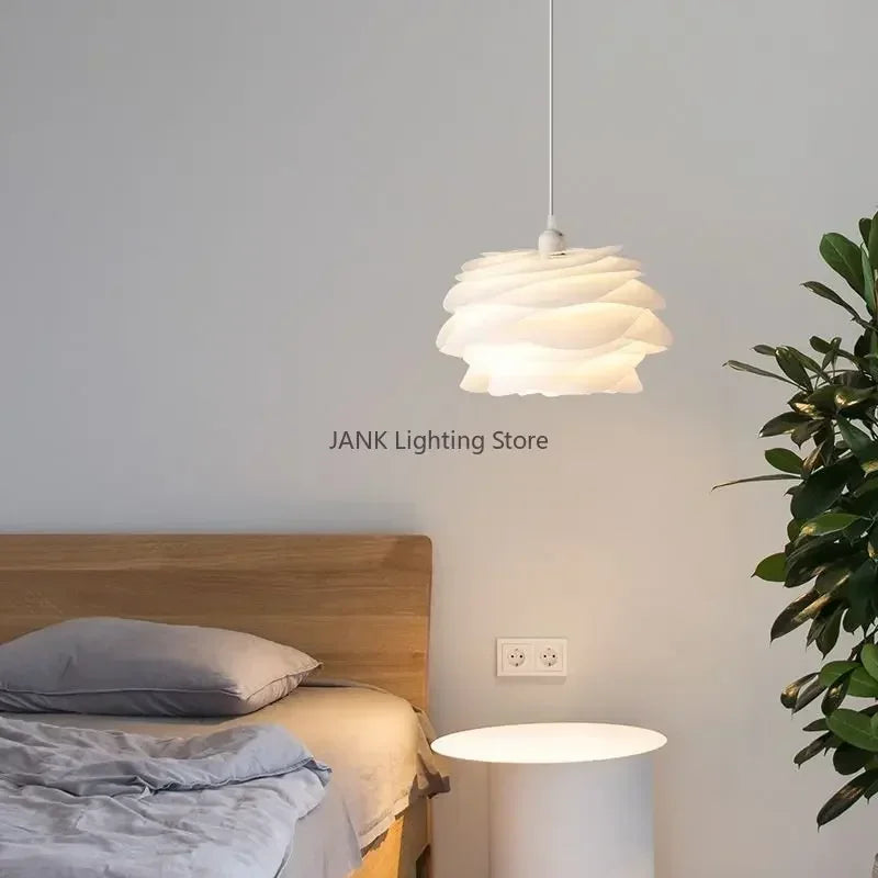 suspension lumineuse blanc rayures circulaires moderne câble suspendu flux lumineux 2000 82000 pvc opaque