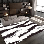 Tapis Flanelle Nordique Moderne pour Chambre Salon, Confort Doux Antidérapant