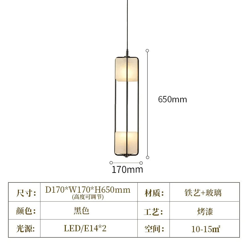 suspension lumineuse moderne minimaliste pendentif noir rectangle métal opaque 2000 82000 lumens