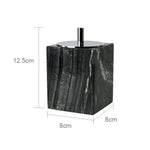 ensemble accessoires salle bain marbre noir rangement brosse dents dentifrice moderne luxe