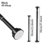 tendeur rideau douche acier inoxydable noir moderne respectueux environnement fixations différentes tailles incluses