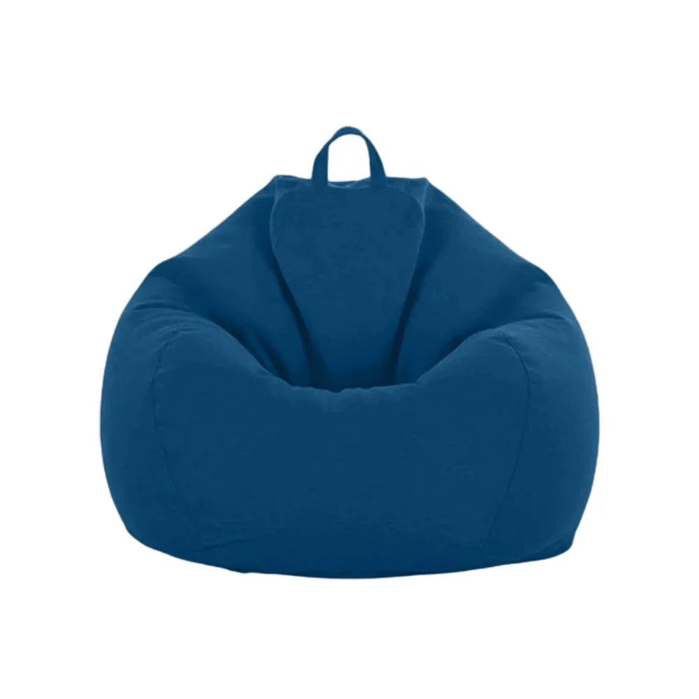 fauteuil moderne noir bleu gris coton uni 80x90cm 100x120cm poignées coussin