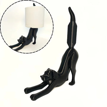 porte rouleaux papier toilette forme lion noir texturé moderne salle bain décoration animalière