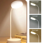 lampe led rechargeable usb blanc moderne minimaliste interrupteur bouton poussoir socle base flexible