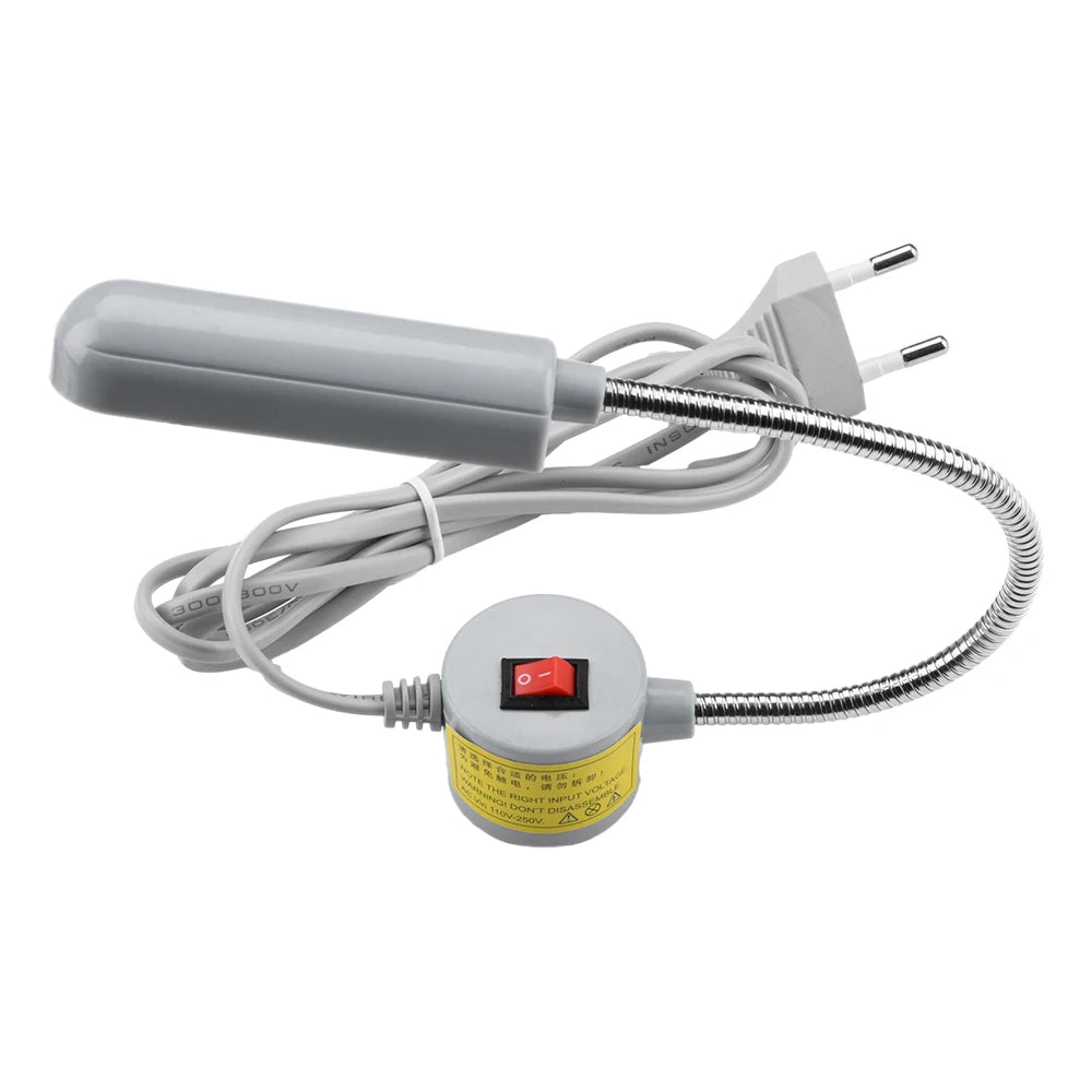lampe industrielle led bras flexible prise electrique grey blanc fonctionnelle