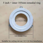 anneau réduction spot led blanc moderne cadre extérieur éclairage intérieur moderne
