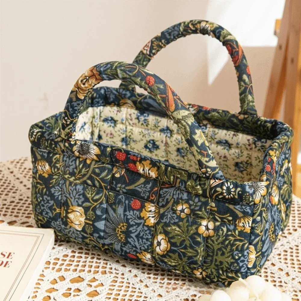 sac main motif floral patchwork multi usages poignées détachables réutilisable couleurs vives vintage porté