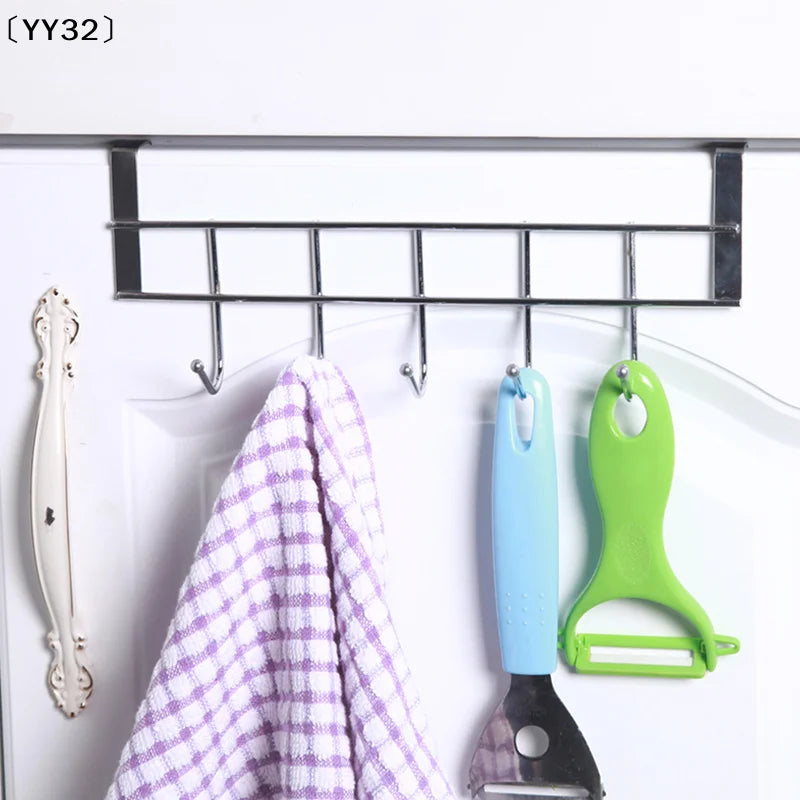 porte sacs porte accessoires moderne crochets argenté lisse cuisine chambre organisation