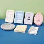 moules savon silicone géométriques modernes blanc rose gris jaune bleu