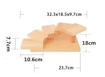 support sushi bois massif moderne assiettes bol noir plat minimaliste respectueux environnement certifié cee