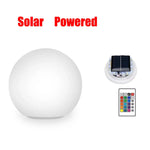 boule lumineuse solaire led rechargeable moderne blanc ip65 extérieur vacances télécommande